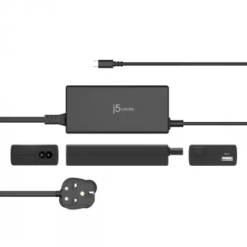 j5create JUP2290C-FN 100W PD USB-C® Super Charger - UK, juodas, su 1,2 m kabeliu