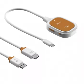 j5create ScreenCast FHD USB-C belaidis ekrano plėtiklis, dongle, USB, USB Type-C, baltas, 1 A, 0 - 40 °C