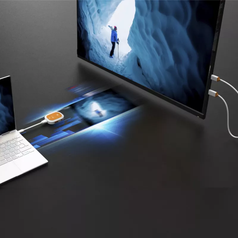 j5create ScreenCast FHD USB-C belaidis ekrano plėtiklis, dongle, USB, USB Type-C, baltas, 1 A, 0 - 40 °C