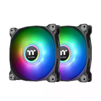 Ventiliatorius Thermaltake Pure Duo 12, 120 mm, PWM, dvigubas RGB žiedas, juodas