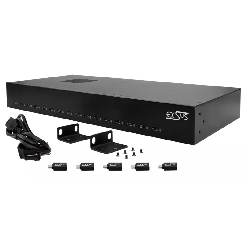 Kroviklis EXSYS EX-11016 Universal Black AC greitas įkrovimas