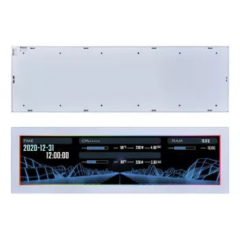 Lian Li SM088W – universalus korpuso ekranas, baltas, 237×73×13 mm, 5 V įvadas