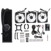 Skysčio aušinimo komplektas Cooler Master MasterLiquid 360 ATMOS 12 cm Juodas