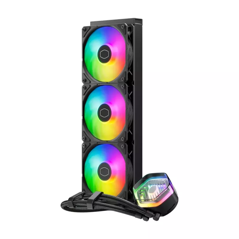 Skysčio aušinimo komplektas Cooler Master MasterLiquid 360 ATMOS 12 cm Juodas
