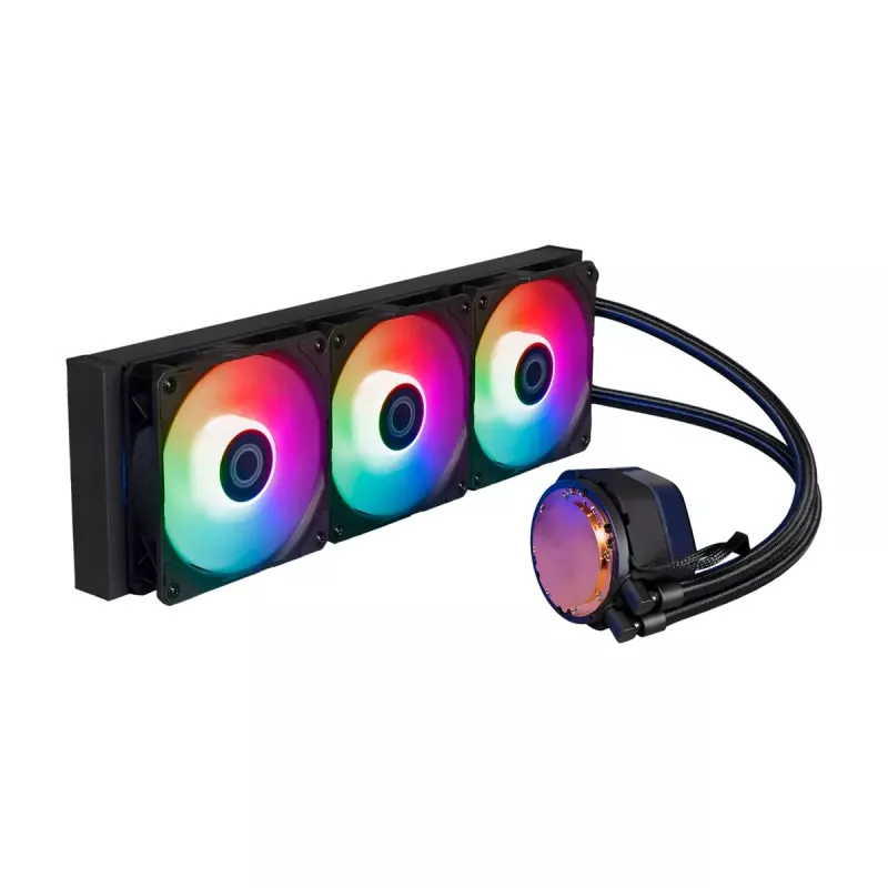 Skysčio aušinimo komplektas Cooler Master MasterLiquid 360 ATMOS 12 cm Juodas