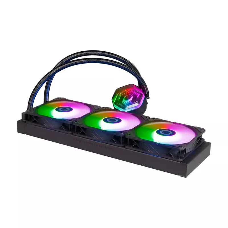 Skysčio aušinimo komplektas Cooler Master MasterLiquid 360 ATMOS 12 cm Juodas