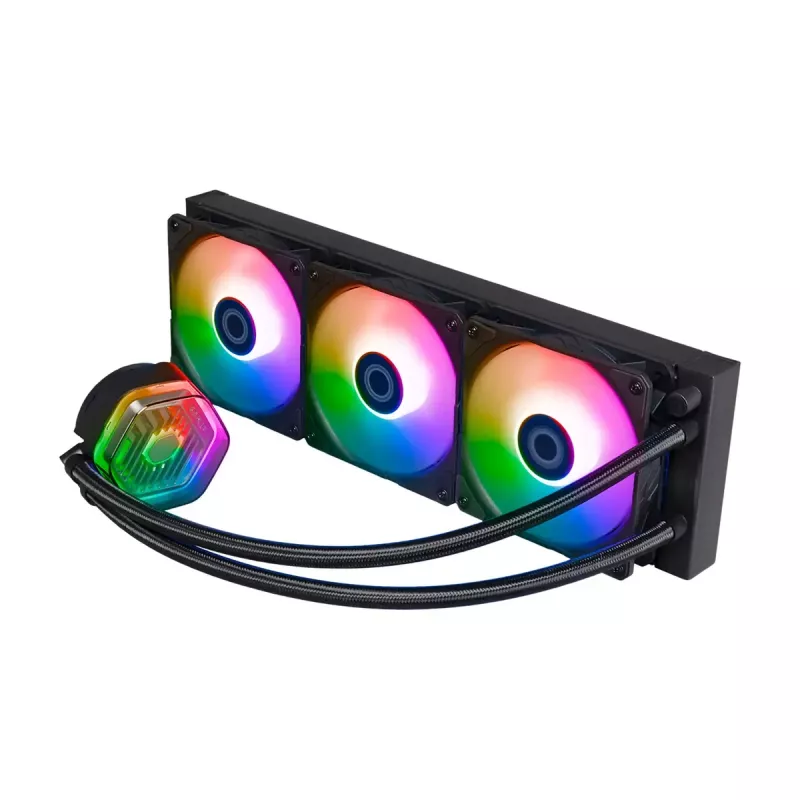 Skysčio aušinimo komplektas Cooler Master MasterLiquid 360 ATMOS 12 cm Juodas