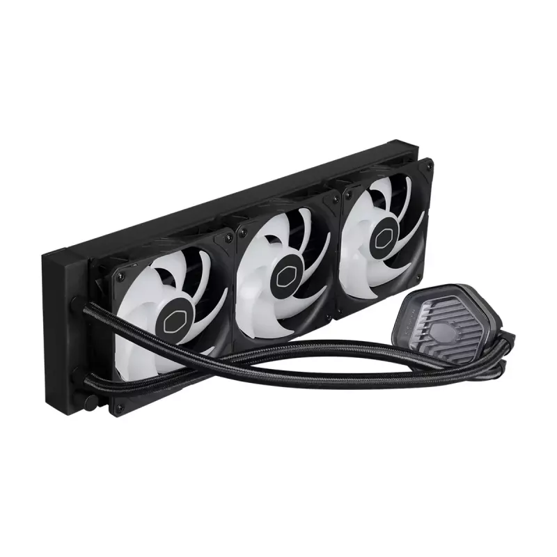 Skysčio aušinimo komplektas Cooler Master MasterLiquid 360 ATMOS 12 cm Juodas