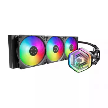 Skysčio aušinimo komplektas Cooler Master MasterLiquid 360 ATMOS 12 cm Juodas