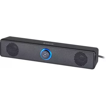 Nešiojamas garsiakalbis DEFENDER Z2 Black, laidinis USB, 6W RMS, SNR 70 dB, 80–18000 Hz, kubo dizainas