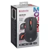 Belaidė RF tyli optinė pelė DEFENDER Nexus MS-195 — 1600 DPI, 2,4 GHz, Nano USB, abirankė, 2×AAA, juoda