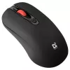 Belaidė RF tyli optinė pelė DEFENDER Nexus MS-195 — 1600 DPI, 2,4 GHz, Nano USB, abirankė, 2×AAA, juoda