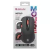 Belaidė RF tyli optinė pelė DEFENDER Nexus MS-195 — 1600 DPI, 2,4 GHz, Nano USB, abirankė, 2×AAA, juoda