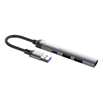 Docking stotelė ColorWay CW-HUB05, 4-in-1 USB-C centras su HDMI ir Ethernet