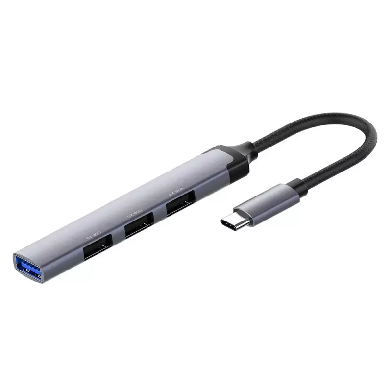 Docking stotelė ColorWay CW-HUB04 4-in-1 USB-C — HDMI, Gigabit Ethernet, USB-A, PD praėjimas