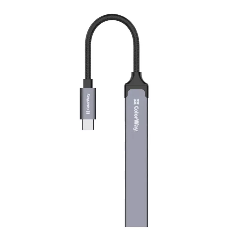Docking stotelė ColorWay CW-HUB04 4-in-1 USB-C — HDMI, Gigabit Ethernet, USB-A, PD praėjimas