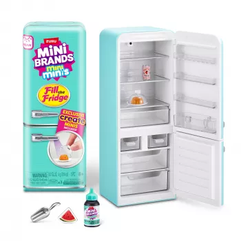 Žaidimų rinkinys Zuru Mini Brands Mini Minis Fill the Fridge – mini šaldytuvas su kolekcionuojamais maisto aksesuarais