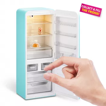 Žaidimų rinkinys Zuru Mini Brands Mini Minis Fill the Fridge – mini šaldytuvas su kolekcionuojamais maisto aksesuarais