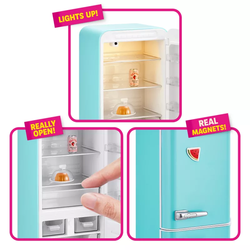 Žaidimų rinkinys Zuru Mini Brands Mini Minis Fill the Fridge – mini šaldytuvas su kolekcionuojamais maisto aksesuarais