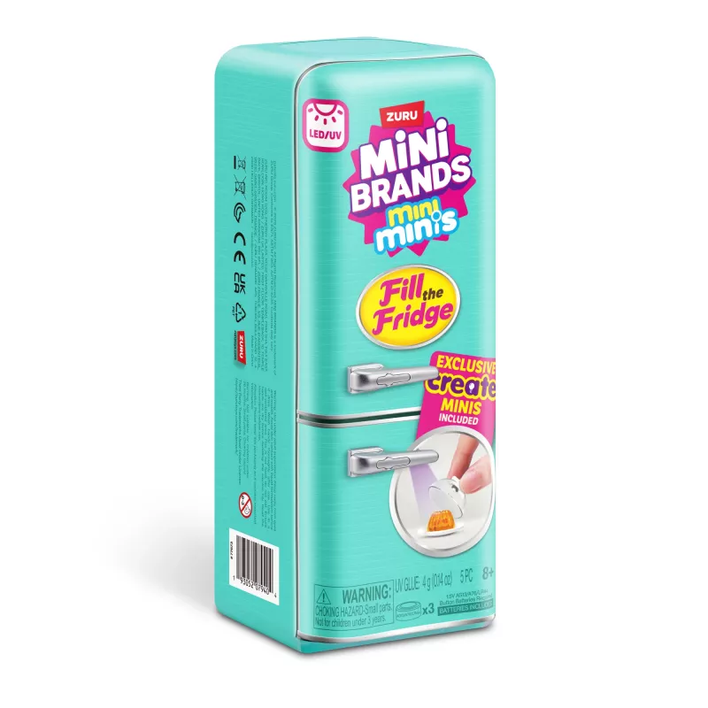 Žaidimų rinkinys Zuru Mini Brands Mini Minis Fill the Fridge – mini šaldytuvas su kolekcionuojamais maisto aksesuarais