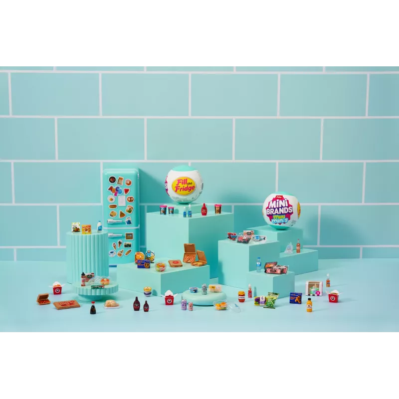 Žaidimų rinkinys Zuru Mini Brands Mini Minis Fill the Fridge – mini šaldytuvas su kolekcionuojamais maisto aksesuarais