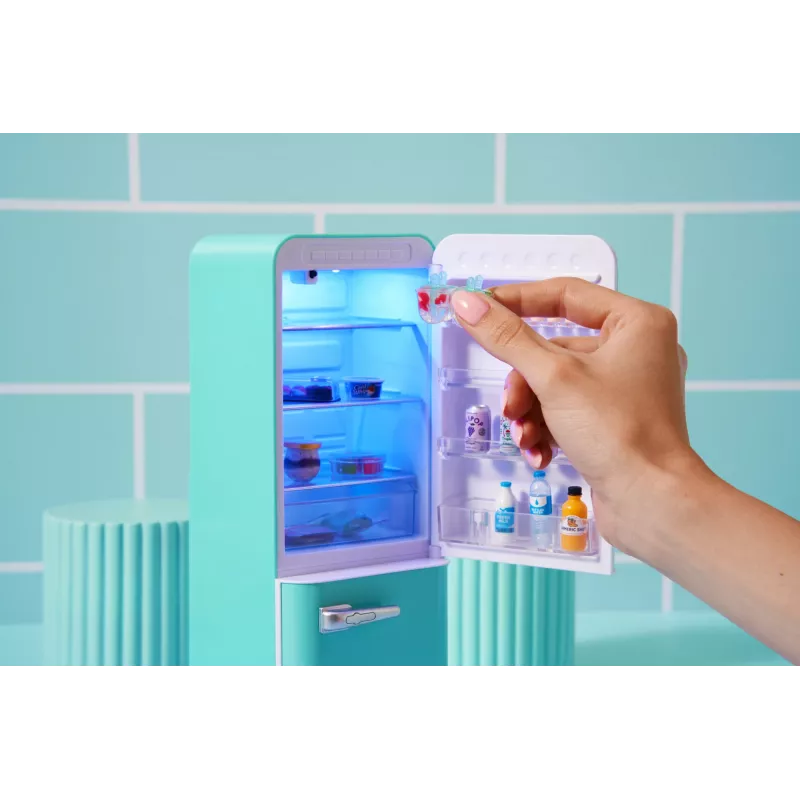 Žaidimų rinkinys Zuru Mini Brands Mini Minis Fill the Fridge – mini šaldytuvas su kolekcionuojamais maisto aksesuarais