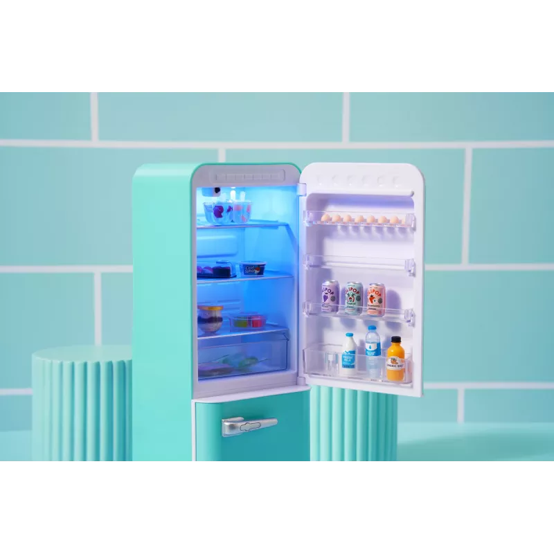 Žaidimų rinkinys Zuru Mini Brands Mini Minis Fill the Fridge – mini šaldytuvas su kolekcionuojamais maisto aksesuarais