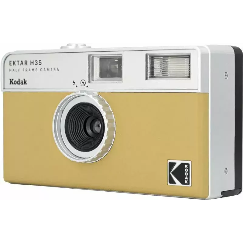 Kodak EKTAR H35 pusiau kadro juostinis fotoaparatas 35 mm – smėlio spalva