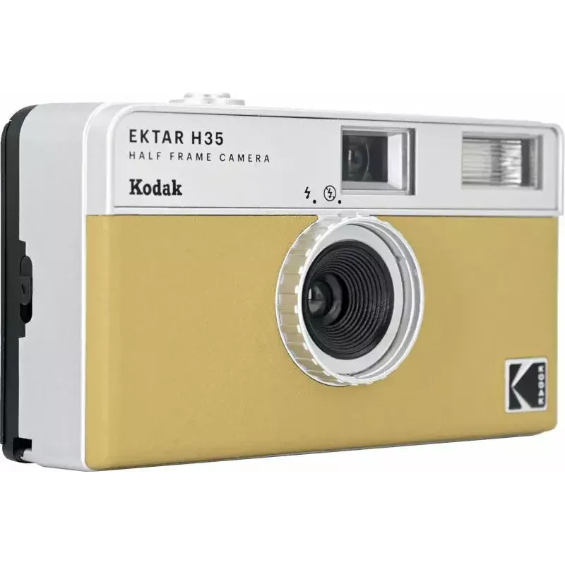 Kodak EKTAR H35 pusiau kadro juostinis fotoaparatas 35 mm – smėlio spalva