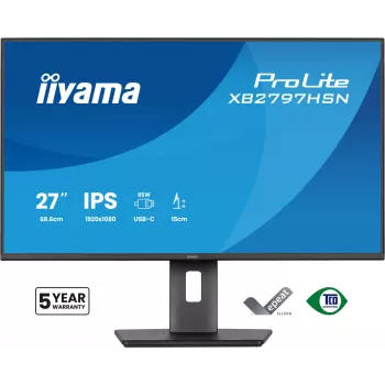 iiyama ProLite XB2797HSN-B1 monitorius 68.6 cm (27 col.) 1920 x 1080 pikselių Full HD IPS juodas