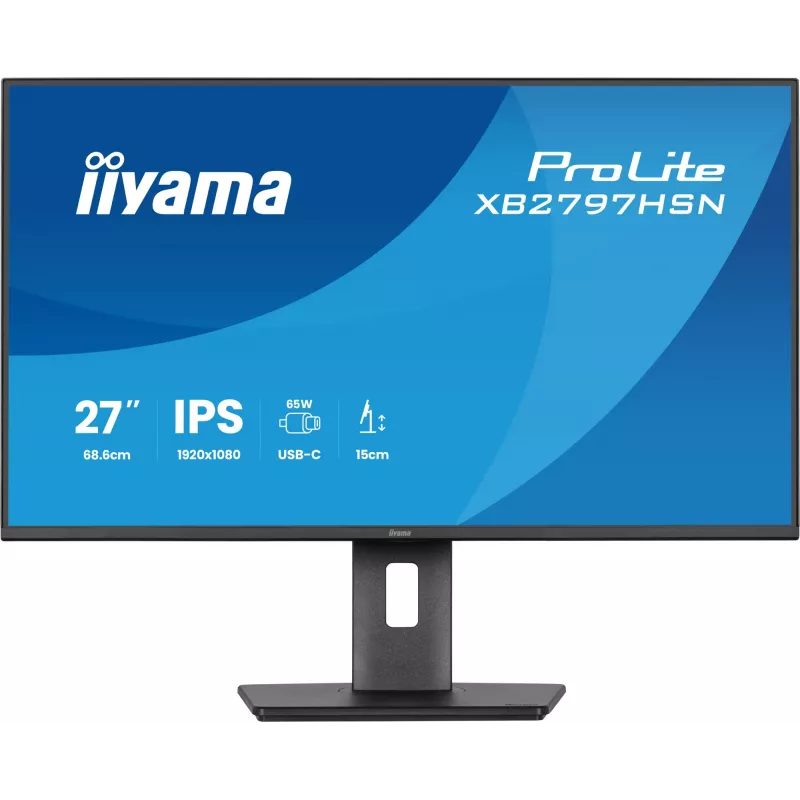 iiyama ProLite XB2797HSN-B1 monitorius 68.6 cm (27 col.) 1920 x 1080 pikselių Full HD IPS juodas