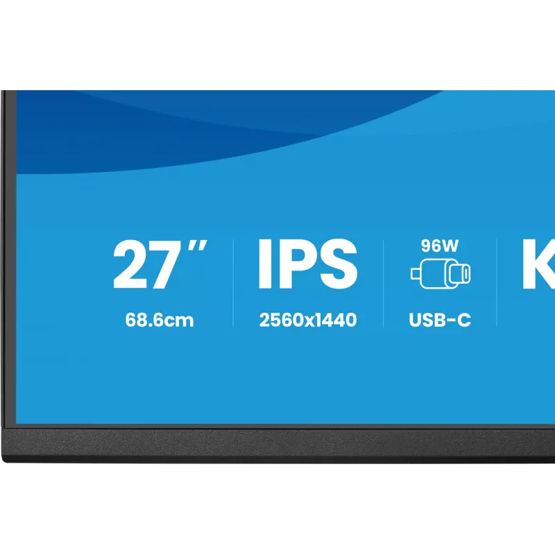 Monitorius IIYAMA ProLite XB2797QSNP-B1 27 colių (68.6 cm) 2560×1440 QHD LED, 16:9, matinis, garsiakalbiai, USB 3.2 šakotuvas, aukščio reguliavimas, VESA