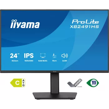 Monitorius IIYAMA XB2491HS-B1 60,5 cm (23,8 col.) 16:9 IPS su HDMI, DisplayPort ir įmontuotais garsiakalbiais