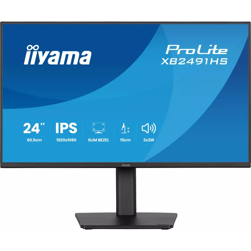 Monitorius IIYAMA XB2491HS-B1 60,5 cm (23,8 col.) 16:9 IPS su HDMI, DisplayPort ir įmontuotais garsiakalbiais