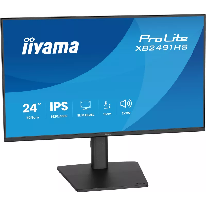 Monitorius IIYAMA XB2491HS-B1 60,5 cm (23,8 col.) 16:9 IPS su HDMI, DisplayPort ir įmontuotais garsiakalbiais