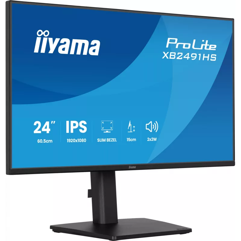 Monitorius IIYAMA XB2491HS-B1 60,5 cm (23,8 col.) 16:9 IPS su HDMI, DisplayPort ir įmontuotais garsiakalbiais