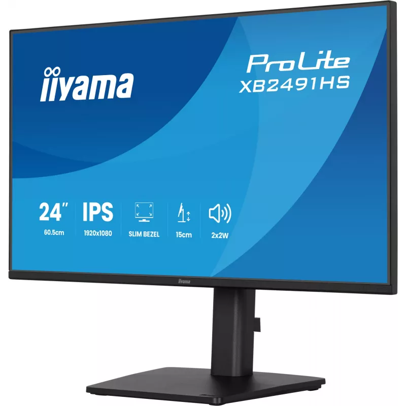 Monitorius IIYAMA XB2491HS-B1 60,5 cm (23,8 col.) 16:9 IPS su HDMI, DisplayPort ir įmontuotais garsiakalbiais