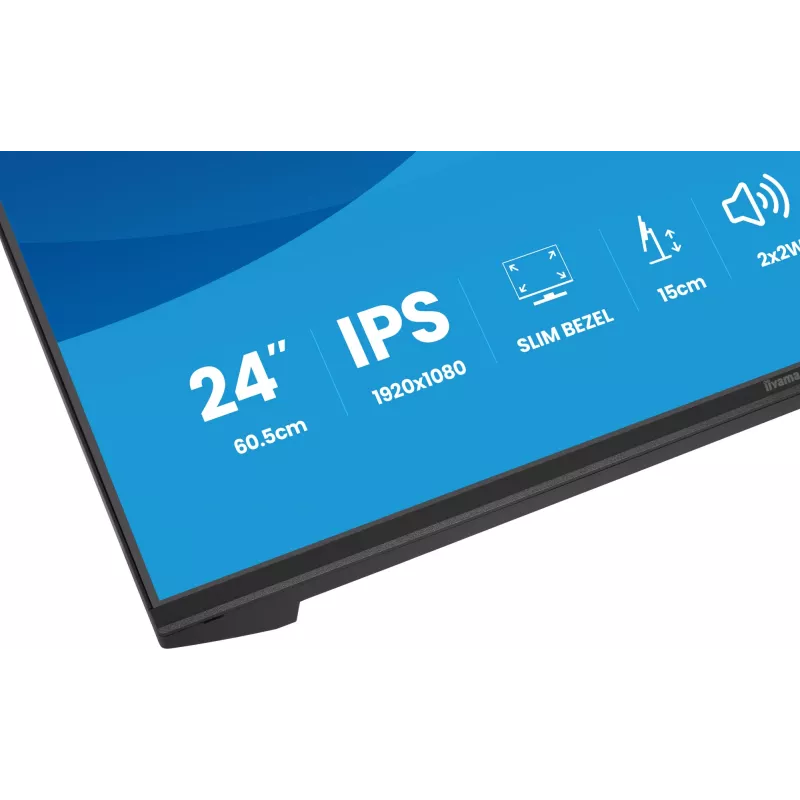 Monitorius IIYAMA XB2491HS-B1 60,5 cm (23,8 col.) 16:9 IPS su HDMI, DisplayPort ir įmontuotais garsiakalbiais