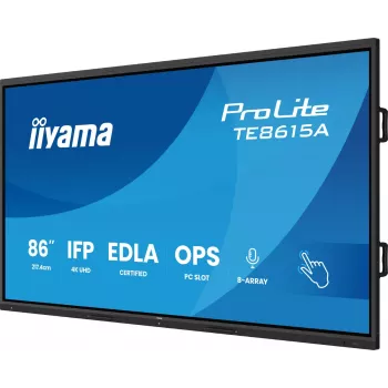 Interaktyvus lietimui jautrus ekranas IIYAMA TE8615A-B2AG 86 colių 4:3 PCAP jutiklinis ekranas švietimui ir bendradarbiavimui