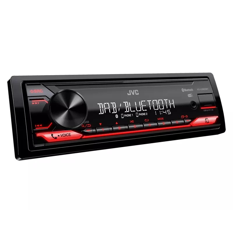 JVC KD-X282DBT automobilinis medijos imtuvas juodas 200 W Bluetooth