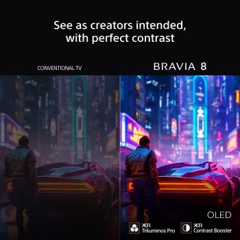 Sony BRAVIA 8 Series 65 colių OLED 4K HDR ekranas su Google TV, 3 metų PrimeSupport