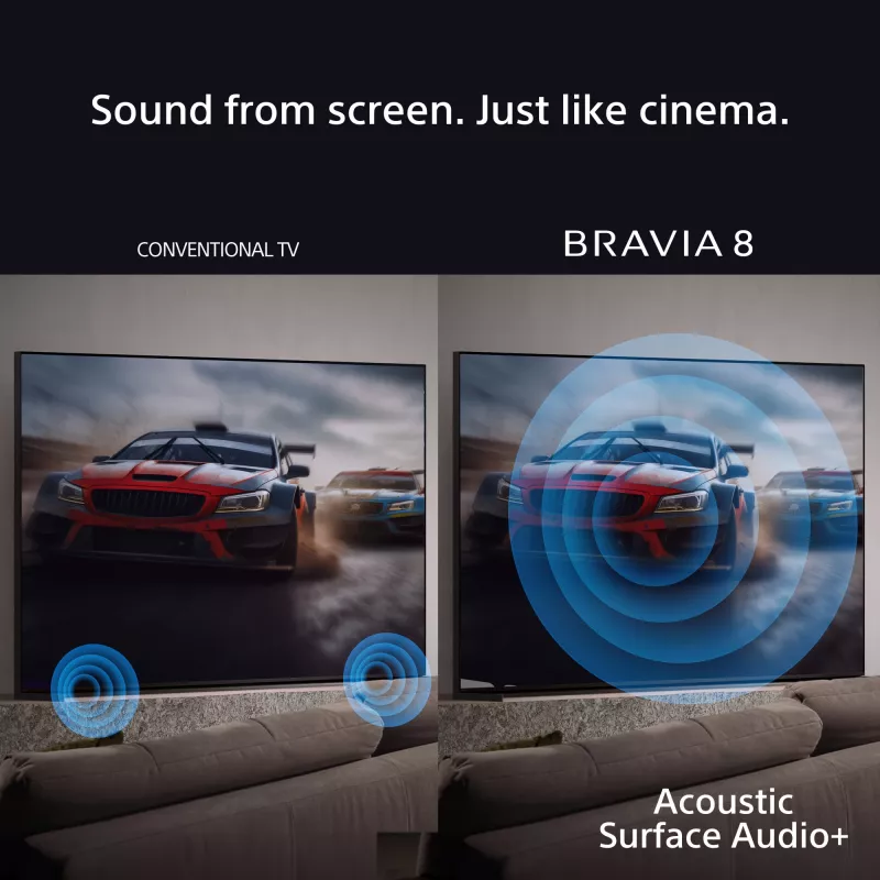 Sony BRAVIA 8 Series 65 colių OLED 4K HDR ekranas su Google TV, 3 metų PrimeSupport