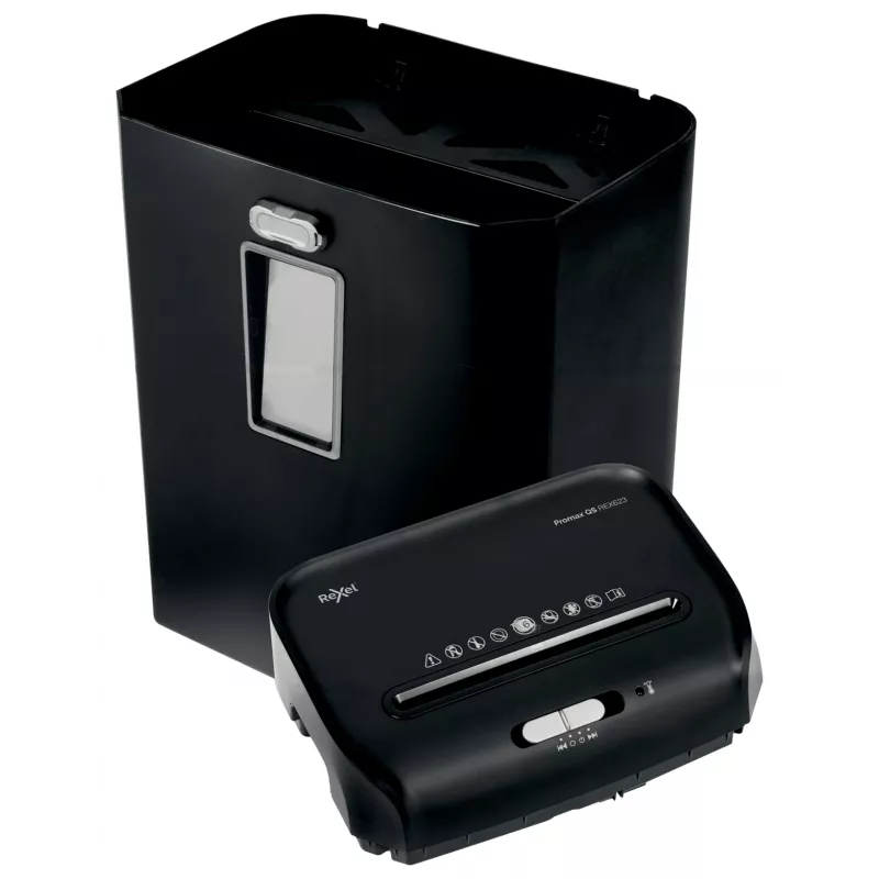 Rexel ProMax REX623 kryžminio pjovimo popieriaus smulkintuvas P4, 22 cm, 4 x 40 mm, 23 l, 222 lapų, 58 dB