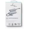 eSTUFF ES623010 12-in-1 USB-C centrinė stotelė USB 3.2 Gen 1 (3.1 Gen 1) Type-C 5000 Mbit/s aliuminis