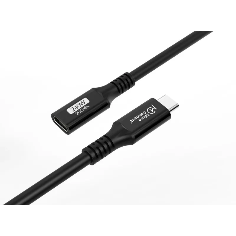 Microconnect USB3.2CC2EX USB-C laidas USB4 Gen 2x2 2 m juodas