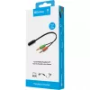 Sandberg konverteris ausinėms (mobiliems) PC, 2 x 3,5 mm, Kištukas, 3,5 mm, Lizdas, Juoda