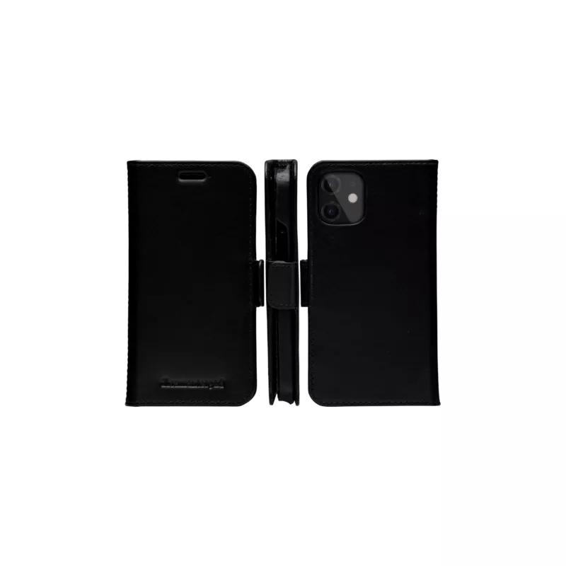 Dėklas-piniginė dbramante1928 Lynge, skirtas iPhone 12 mini 5,4 colio – juodas, 3 kortelių kišenės