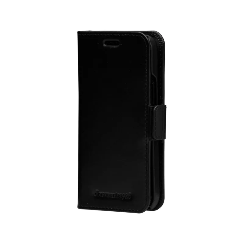 Dėklas-piniginė dbramante1928 Lynge, skirtas iPhone 12 mini 5,4 colio – juodas, 3 kortelių kišenės