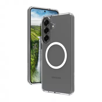 Dėklas telefonui dbramante1928 Iceland Ultra D3O MAG, skirtas Samsung Galaxy S26+ — permatomas, plastikinis, tinka 6,7 colio ekranui