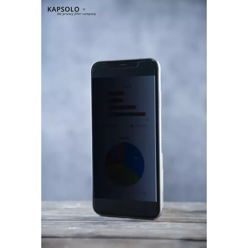 Privatumo filtro ekrano apsauga Kapsolo iPhone 13 Pro Max – 2 krypčių lipni plėvelė, 6,7 col. (17 cm), 3H kietumas, 63% šviesos pralaidumas